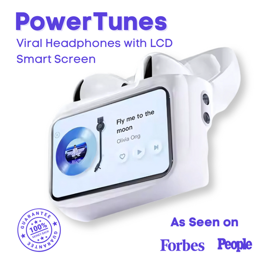 PowerTunes™ - Noise Cancellation Earbuds with Touch Control LCD Screen